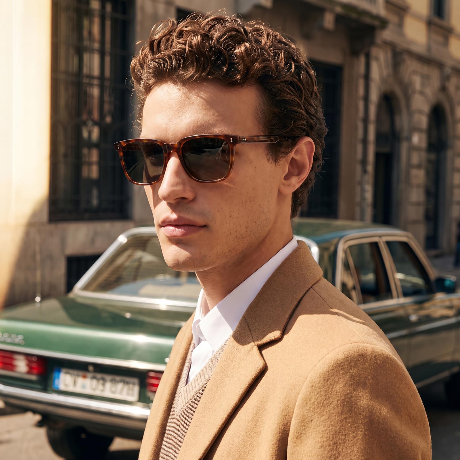 CARFIA Lunettes de soleil polarisées pour homme - Pour la conduite - Cadre