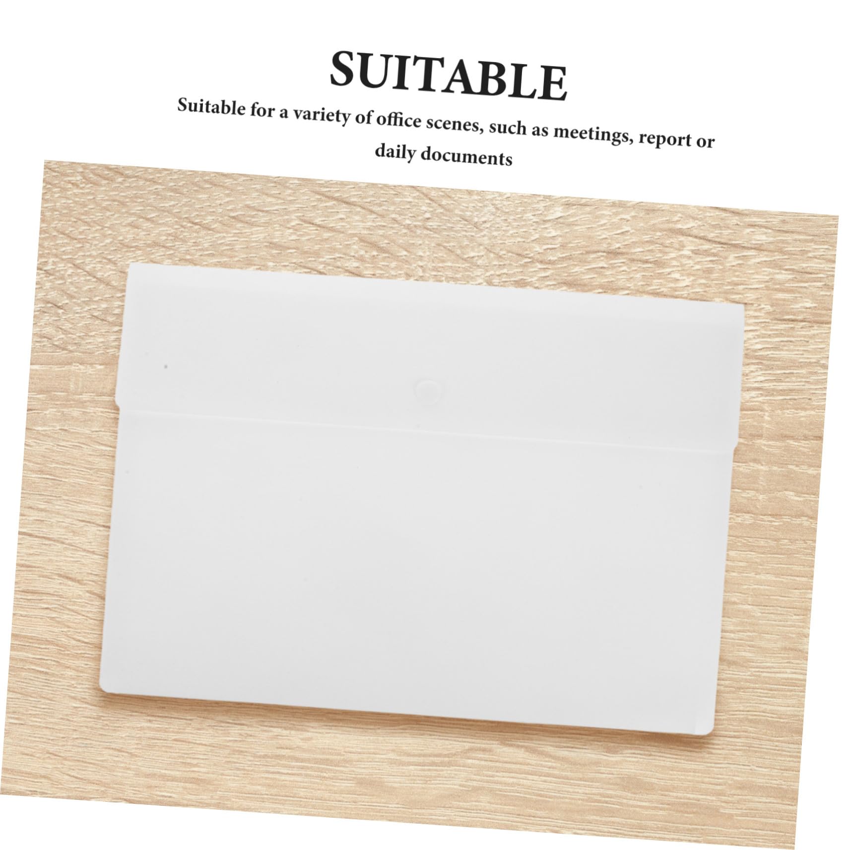 10 Pezzi File Buste Documenti A4 Pp Bianco con Bottone | Chiusura a Pressione Sicura, Aspetto Professionale, Grande Capacità per Riunioni e Archiviazione Quotidiana
