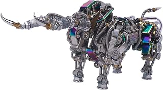 MYYINGELE Modèle en Métal 3D Puzzle Série Animale Kits de Modèle de Taureau en Acier Inoxydable en Métal 3D pour Adulte - 1087 Pièces Modèle Steampunk