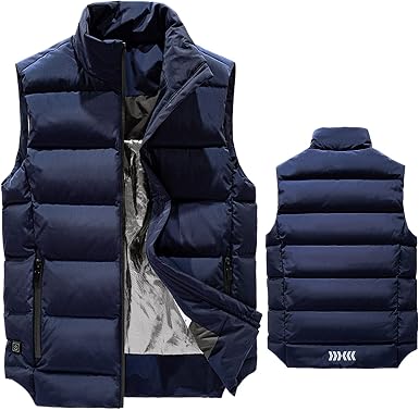 Amazon.com: Chaleco calentado, calentador eléctrico, chaqueta térmica de  carga USB con 3 niveles de calefacción y 9 zonas de calefacción, unisex,  azul : Ropa, Zapatos y Joyería