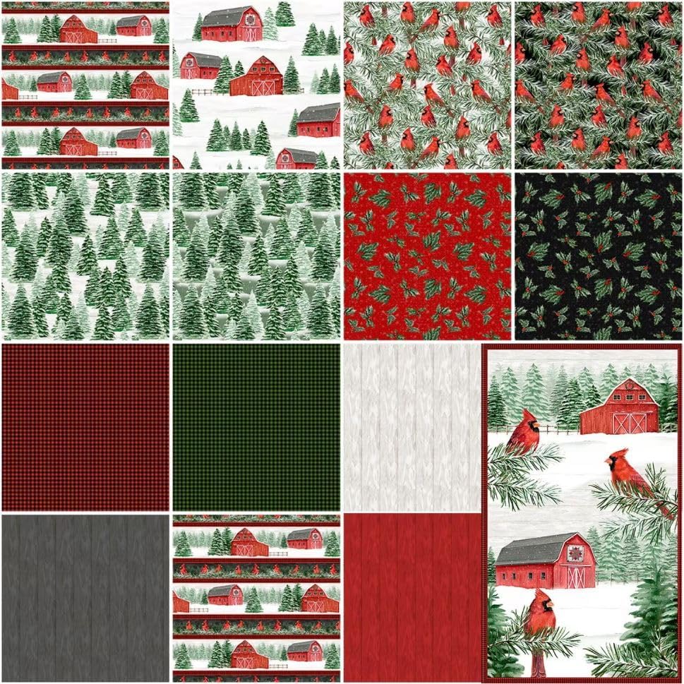 Miniatura 2 de Wilmington Prints Country Cardinals Winter Scenic Multi, tela de The Yard