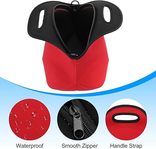 Miniatura 3 de PATIKIL Bolsa de almuerzo aislada, bolsa de neopreno térmica portátil para almuerzo con correa para el hombro, para el trabajo, oficina, picnic al