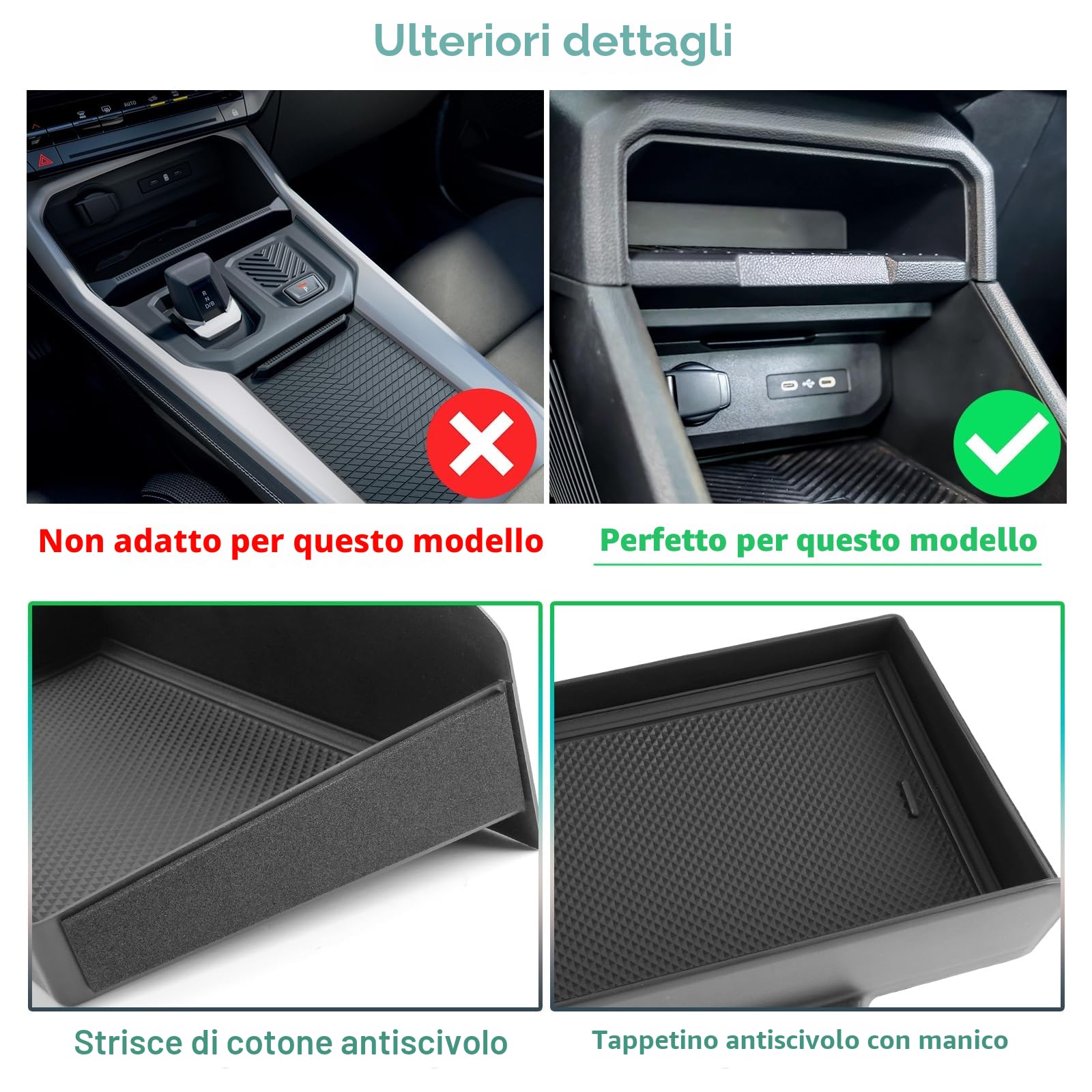 GAFAT Dacia Duster 3 2025 2026 2024/ Dacia Bigster Console Centrale Contenitore Cassetto, Dacia Duster III 2024 Nascosto Organizer Vassoio Per telefono e effetti personali, Accessori Dacia Duster 2025