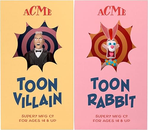 Miniatura 1 de Super7 Who Framed Roger Rabbit Reaction 2 Pack - Figura de reacción de Roger Rabbit y Judge Doom SDCC 2023