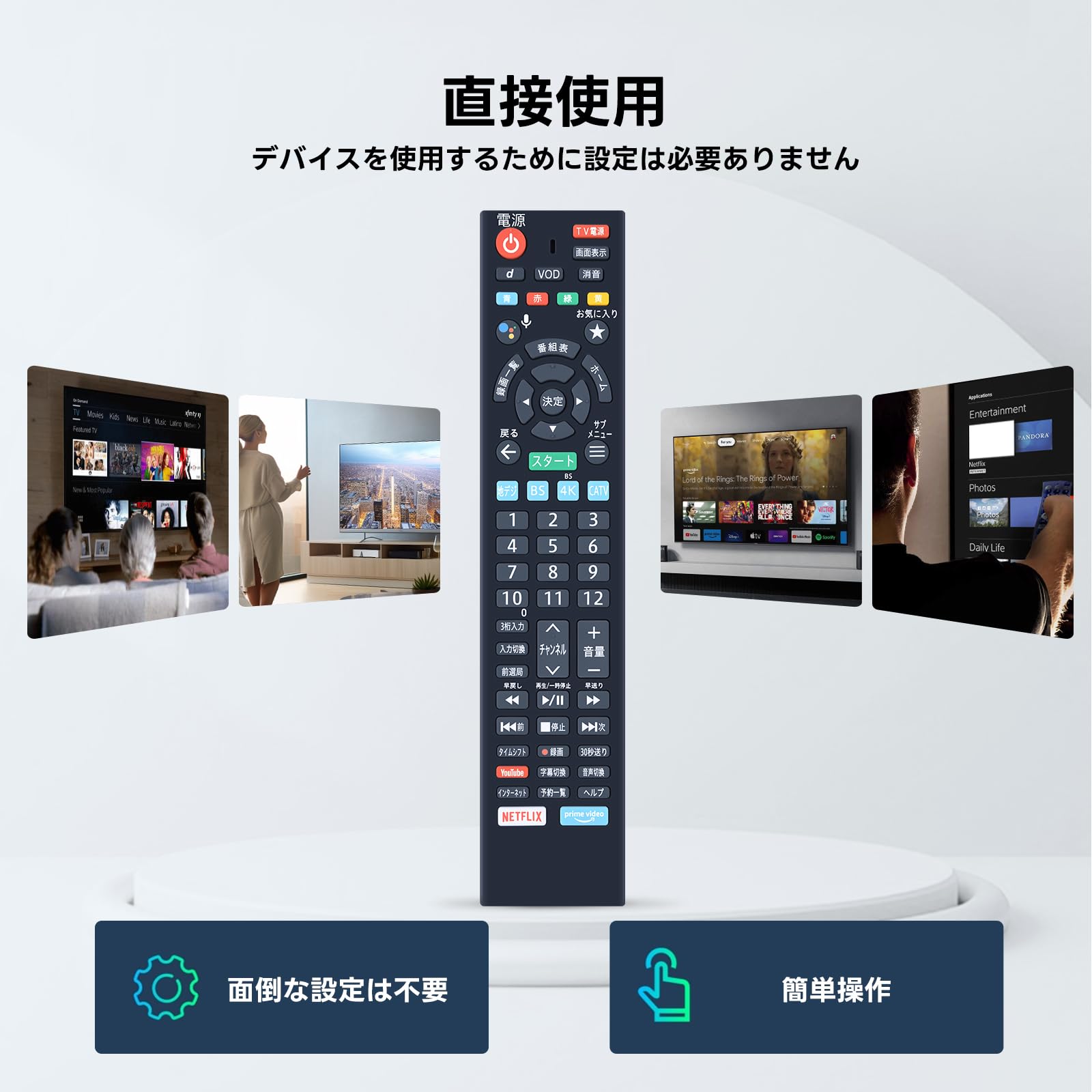 Amazon | テレビリモコン RC4366301/01R for KDDI GUIDE 音声認識機能