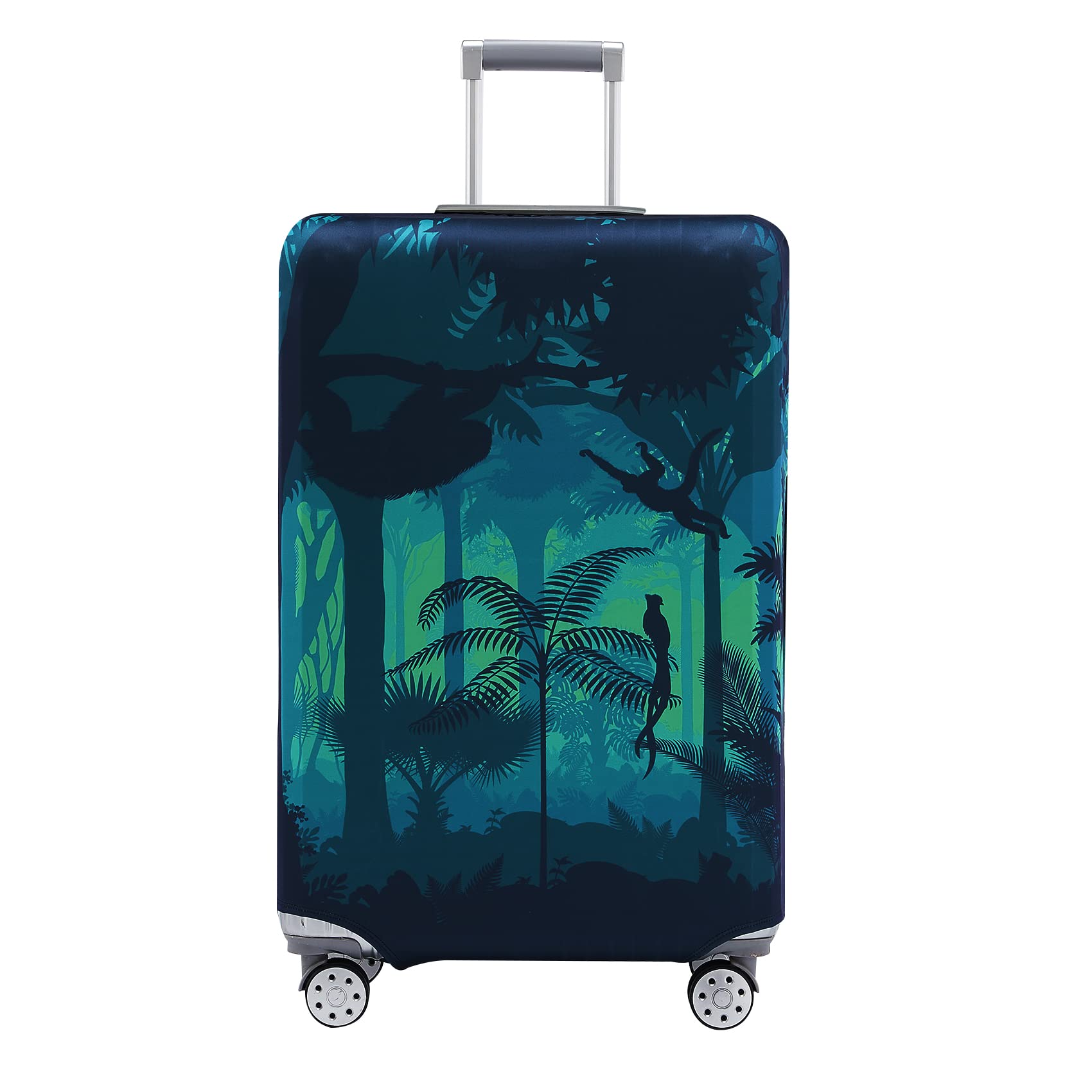 Travelkin Luggage Cover, Washable Suitcase Cover Suitcase Protector Anti-Scratch Suitcase Cover Fits 18-32 Inch Luggage, 2-Amazon Rainforest