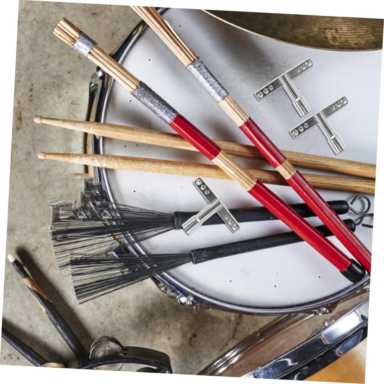 VICASKY 25stücke Teiliges Set Drum Tuning Schlüssel T-förmiger Werkzeug Für Schlagzeug Robust Und Langlebig Für Musiker Und Percussionisten Schnelle Und Anpassung Von Trommelzubehör
