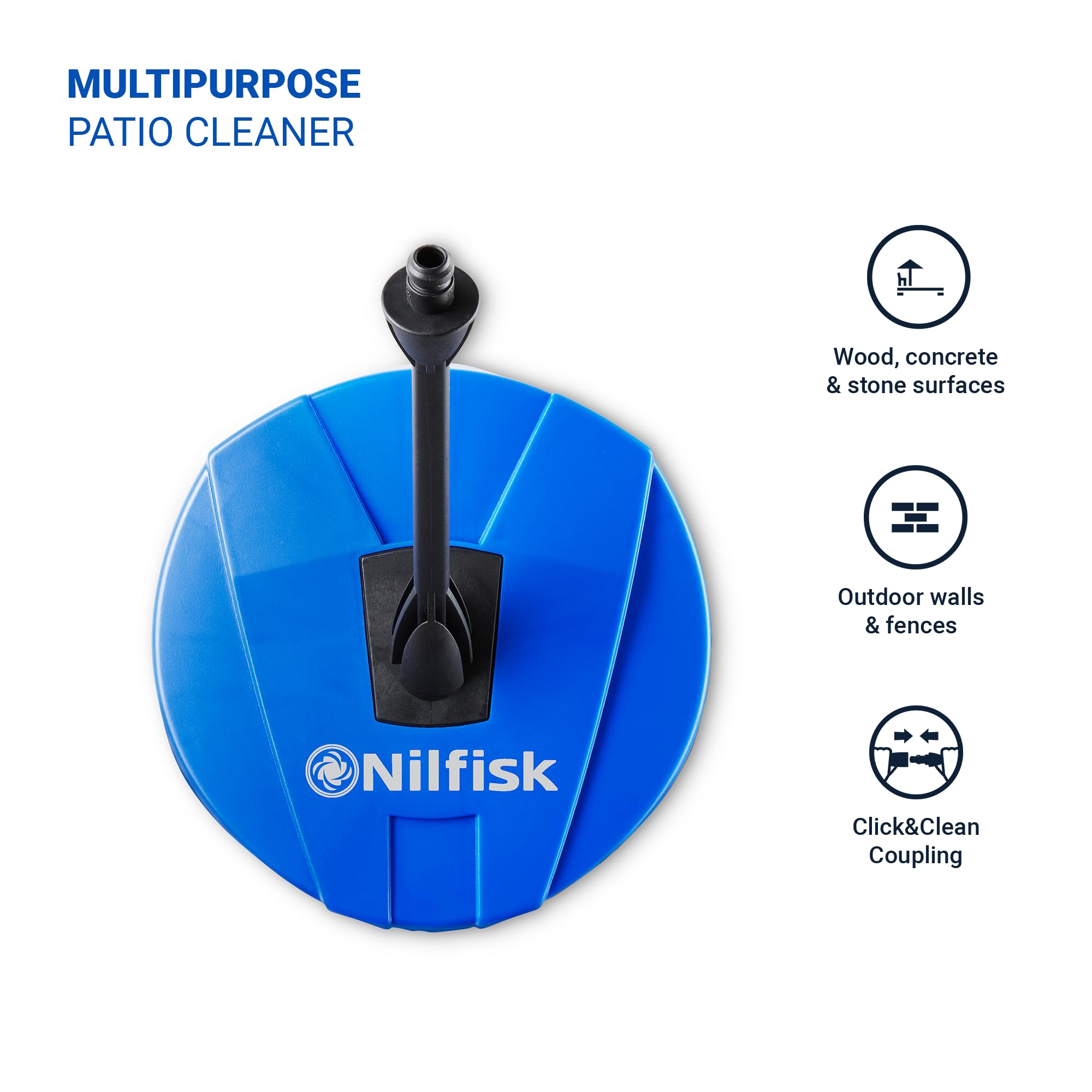 Nilfisk Compact Patio Cleaner - Wooden Decks, Ceramic Tiles, Stone Floors and Bricks - Original Pressure Washer Surface Cleaner - Image 3