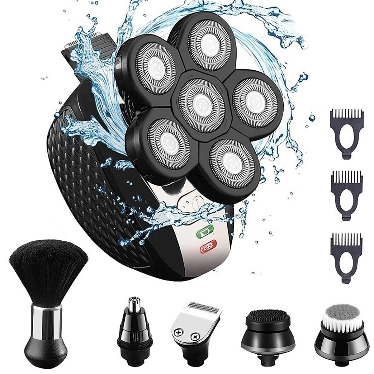 Electric Razor for Men 6 in 1 Multifunction Rechargeable Electric Men Electric Shaver 6D Floating Heads Bald Head