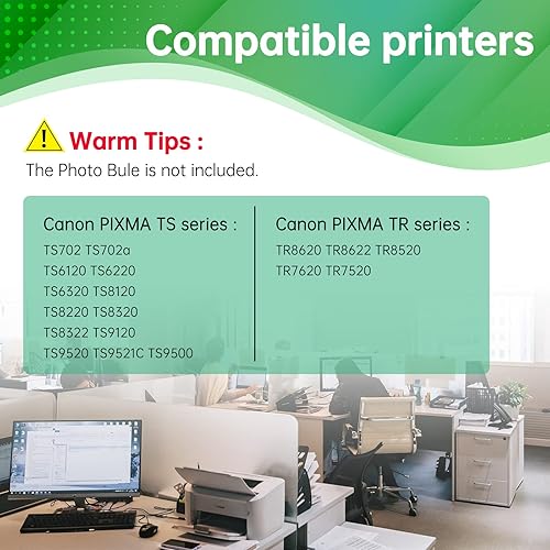 Miniatura 3 de EXCERCUS CLI-281 Cartucho de tinta cian de repuesto para Canon CLI-281XXL 281XXL 281 cian uso para Canon PIXMA TS6320 TR7520 TS8120 TS8320 TR8520