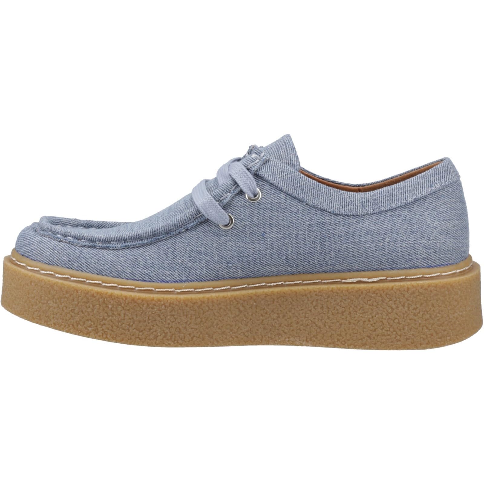 Hush Puppies Women's Bridie Textile Mocc Toe, Denim, 6 UK