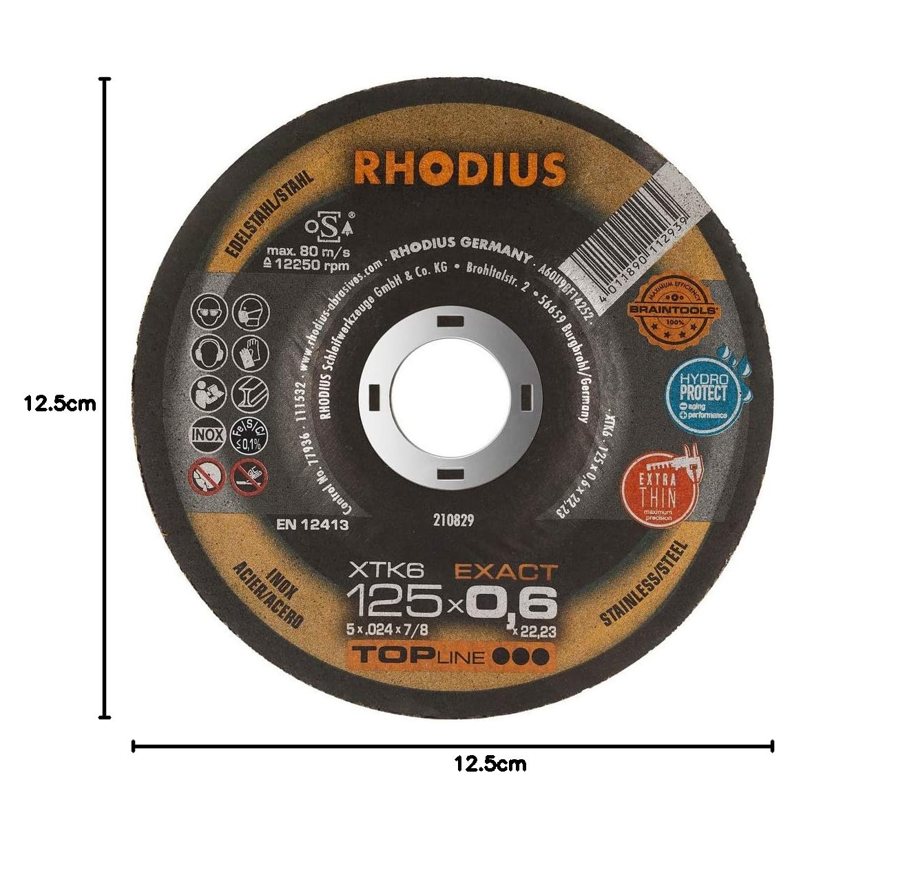 Disque de tronçonnage extra-fin Rhodius XTK6 EXACT PACK 25 pièces