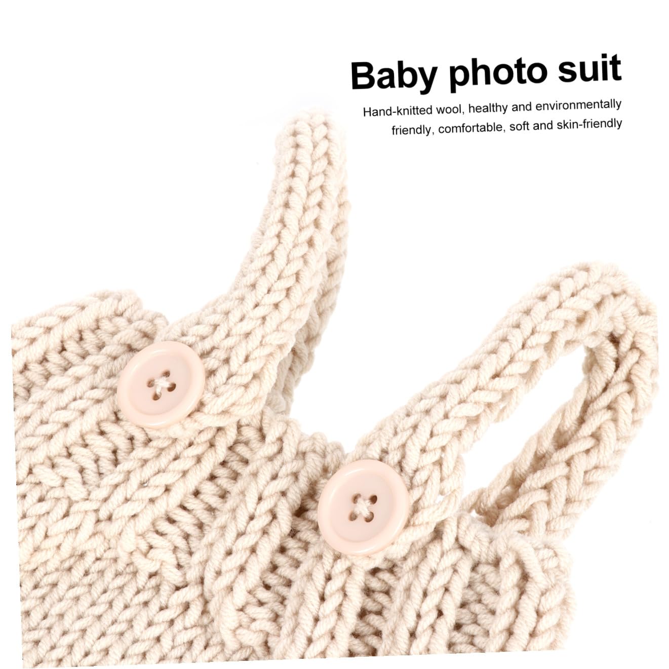 FRCOLOR 3 Piezas accesorios de fotografía de bebé apoyos de la foto del ganchillo recién nacido sombrero tejido a mano bunny costume clothes linda ropa para hermosa ropa de bebé