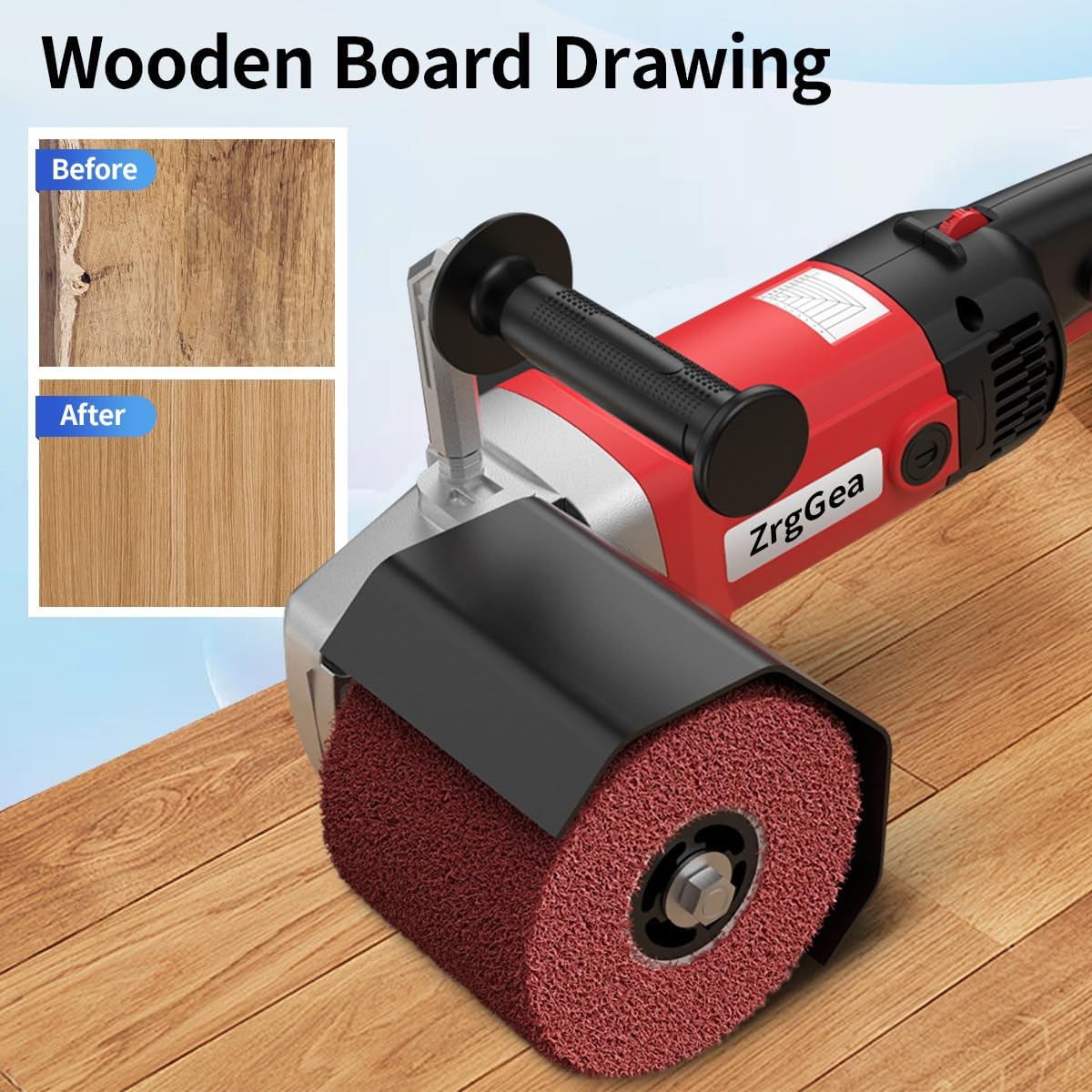 Surface Conditioning Tool, 1400W Handheld Stainless Steel Polisher, 6 Variable Speed Metal Burnishing Machine, Sander Tool with Polishing Wheels, For Metal, Stainless Steel, Plastic, Wood