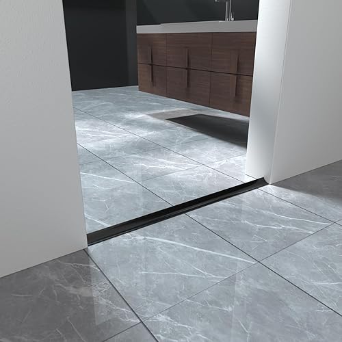 Miniatura 5 de Barrera de agua plegable de 39 pulgadas, barrera de agua autoadhesiva de silicona para ducha, bañera, baño, cocina, tapón de agua bloqueador para