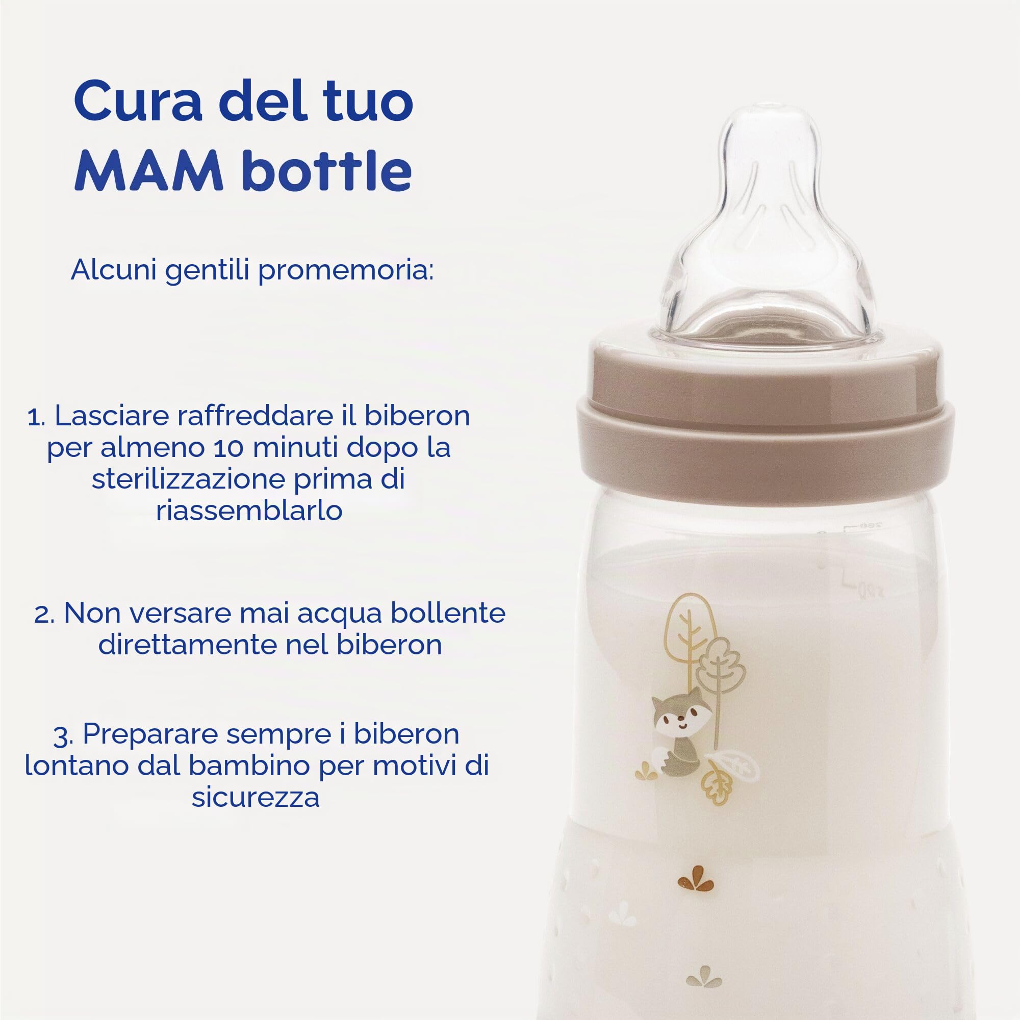 MAM Easy Start - Starter set autosterilizzante anti coliche, set biberon e succhietto, essenziali per neonati, blu (i disegni possono variare)