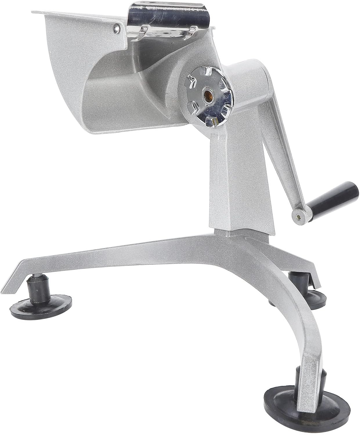 MultiFunctional Hand Crank Vegetable Grater with 5 Stainless Steel Vane/Wing for Kitchen, Durable Tool for Onions, Salad, Pizza Toppings, 10.6in Tall