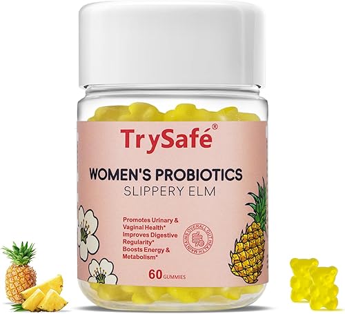 Gomitas probióticas para mujer, sabor a piña, 3B CFU Bacillus coagulans con nulina, raíz de diente de león y olmo resbaladizo - Apoya la salud