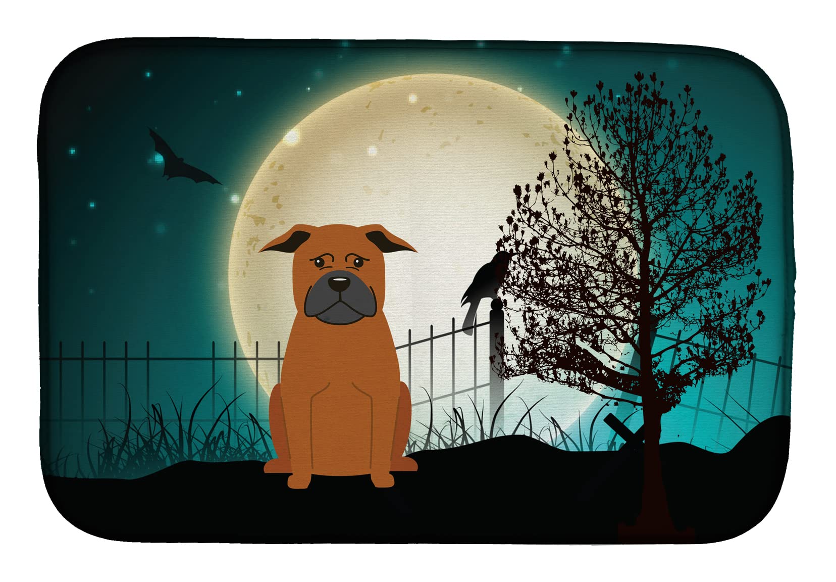 Tapis de séchage pour gamelle évite les éclaboussures eau Halloween