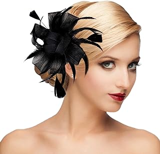 Womens Fascinator Hat Headpiece 20s Vintage Wedding Hair Accessories for...