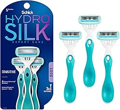 Schick Hydro Silk Sensitive Women's Disposable Razors, 3ct | 5-Blade Disposable Razors for Women Sensitive Skin | Travel Razor for Women