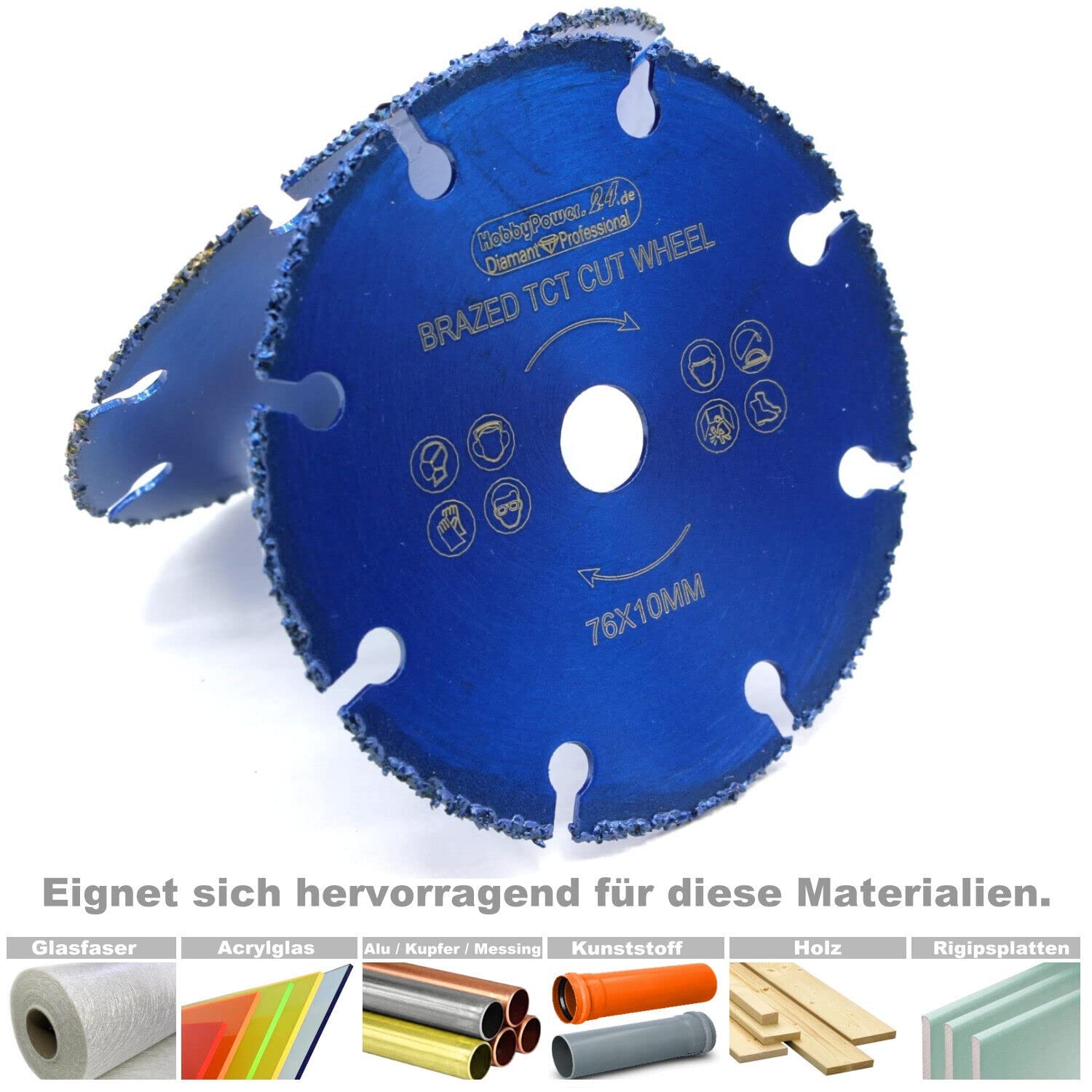 Gisam Trennscheiben 25 Stück – 75x1,2x10 Mm, Für 76-mm-Mini-Winkelschleifer, 2-lagig Verstärkt, Max. 20.150 U/min, Zum Schneiden Von Metall, Edelstahl & Co.
