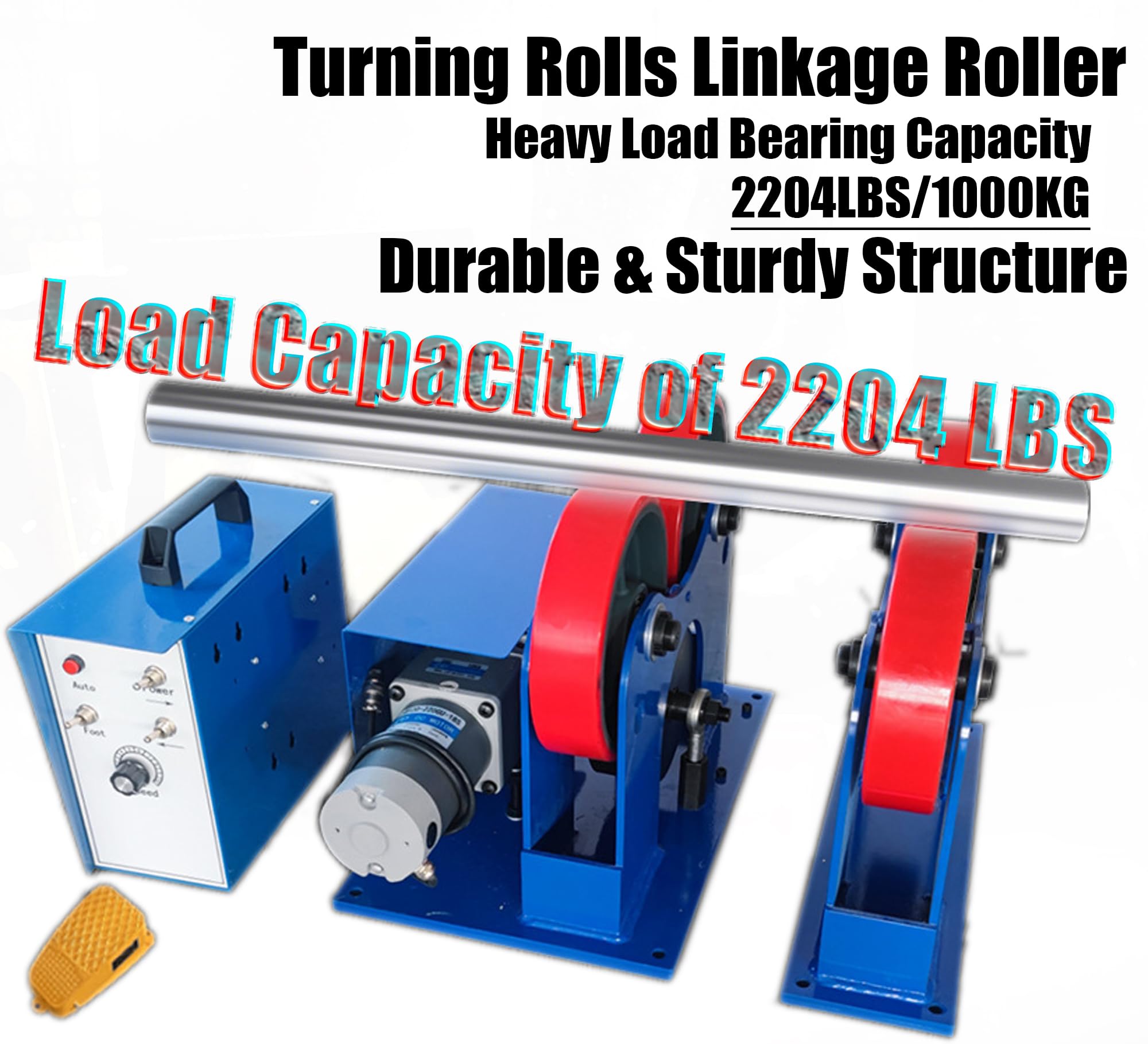 IntXanth 2204LBS Pipe Welding Rotator, Turning Rolls Linkage Roller, Diameter Range 50MM–600MM/2