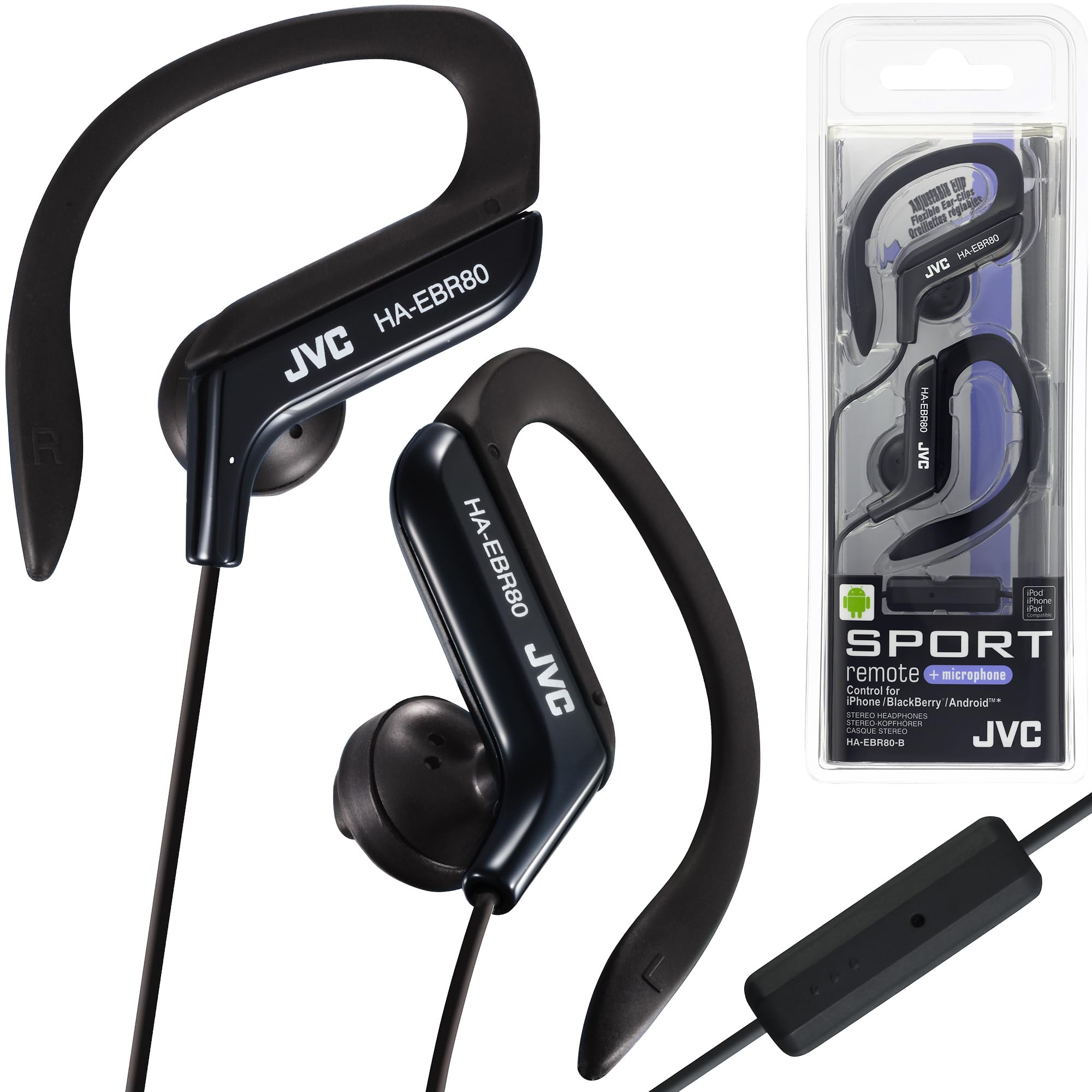 ビクターJVC Amazon.com: JVC HAEBR80B Sports Clip Headphones (Black) : Electronics