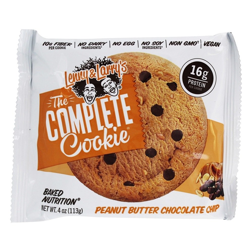 Lenny & Larry's The Complete Cookie, Peanut Butter Chocolate Chip, Soft Baked, 16g Plant Protein, Vegan, Non-GMO, 4 Ounce Cookie (Pack of 12)