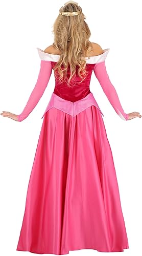 Miniatura 6 de Disfraz de princesa Aurora de Disney, vestido rosa y corona, disfraz de Halloween para mujer