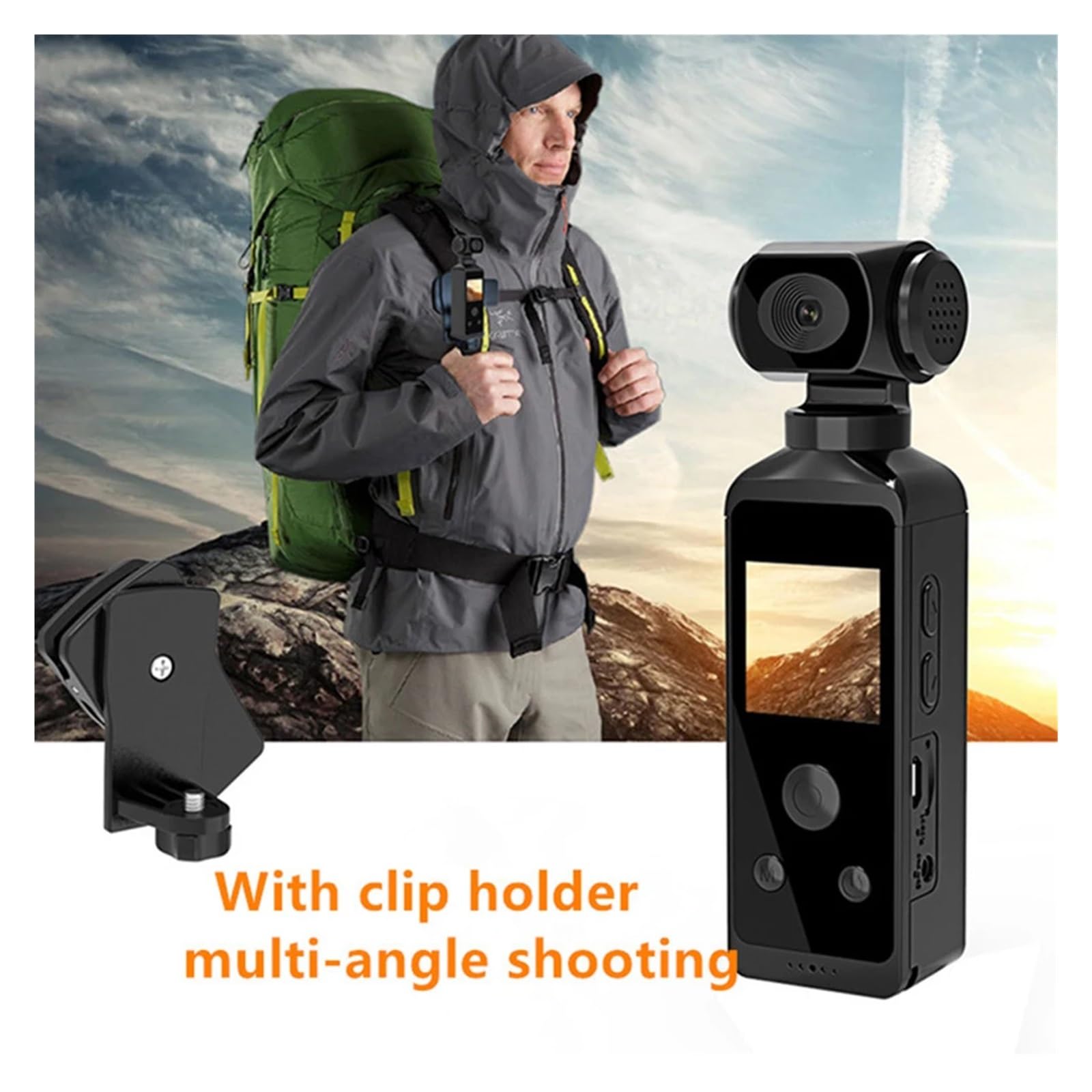 4K WiFi Action HD Camera 270° Girevole Wifi Mini Macchina Fotografica Bici Moto Sport DV Impermeabile Esterna 30m Subacquea