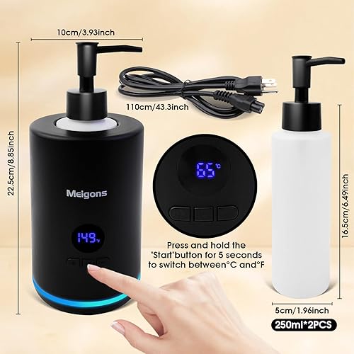 Miniatura 6 de Calentador de aceite para masaje, calentador de aceite de masaje, calentador de aceites corporales para spa, salón y peluquería, con dos