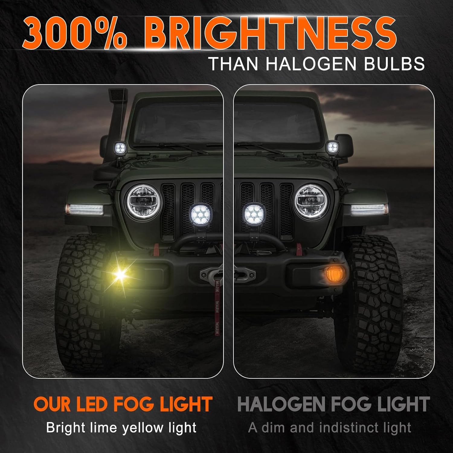 3.5 Inch Fog Light Bulb For Ford Focus Front 2012 2013 2014 Bumper LED Fog Lights Lamps Pair,3500k,Pack of 2