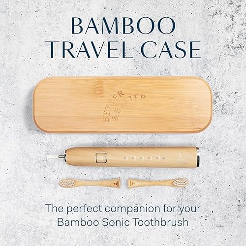 Miniatura 6 de Better & Better Estuche de viaje de bambú diseñado para el cepillo de dientes sónico de bambú  Se adapta a 2 cabezales de cepillo de repuesto y 1