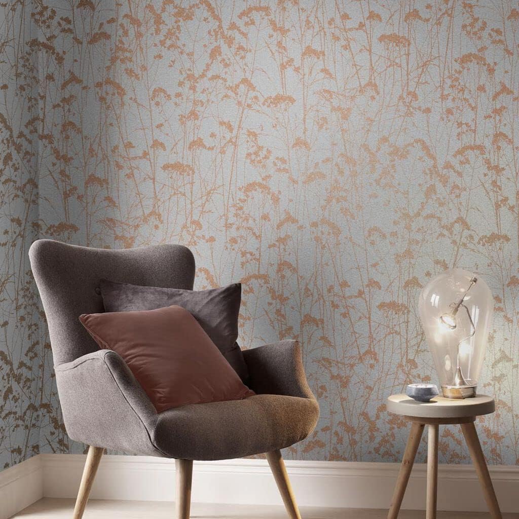 Graham & Brown Grace Trail Floral Paste The Wall Wallpaper (Cloud)