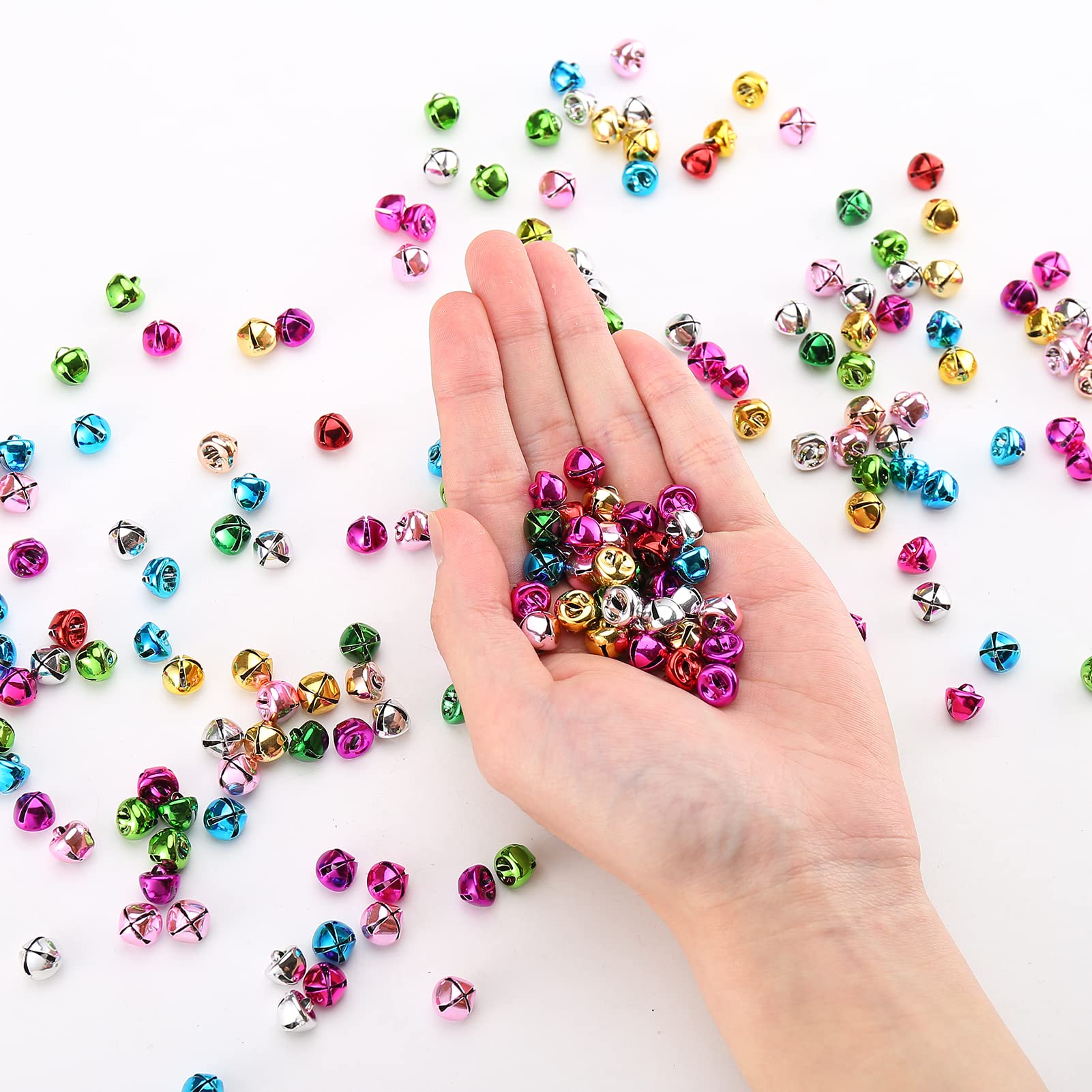 Coloré Métal Clochettes, 300 Pièces Cloche De Noël Multicolore, Petites Clochettes Grelots, Mini Cloches Métal, Pour La Fabrication De Bijoux De Colliers De Chat De Décorations De Festival