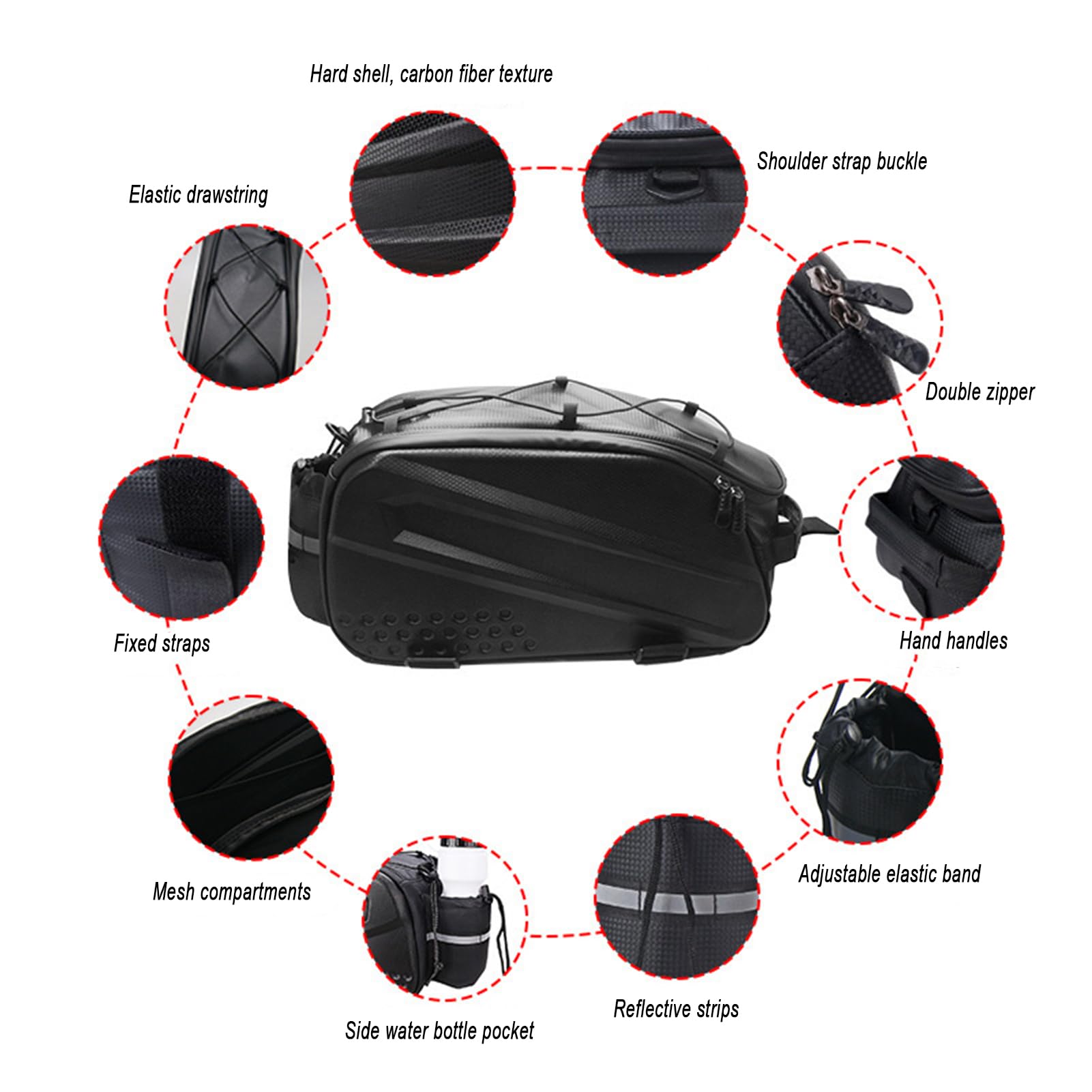 Borse Laterali Bicicletta Portapacchi Borse Telaio Resistente Telaio Biciclette Borsa Bicicletta A Sgancio Rapido Borsa Laterale Impermeabile E-bike, MTB, Bici Da Città