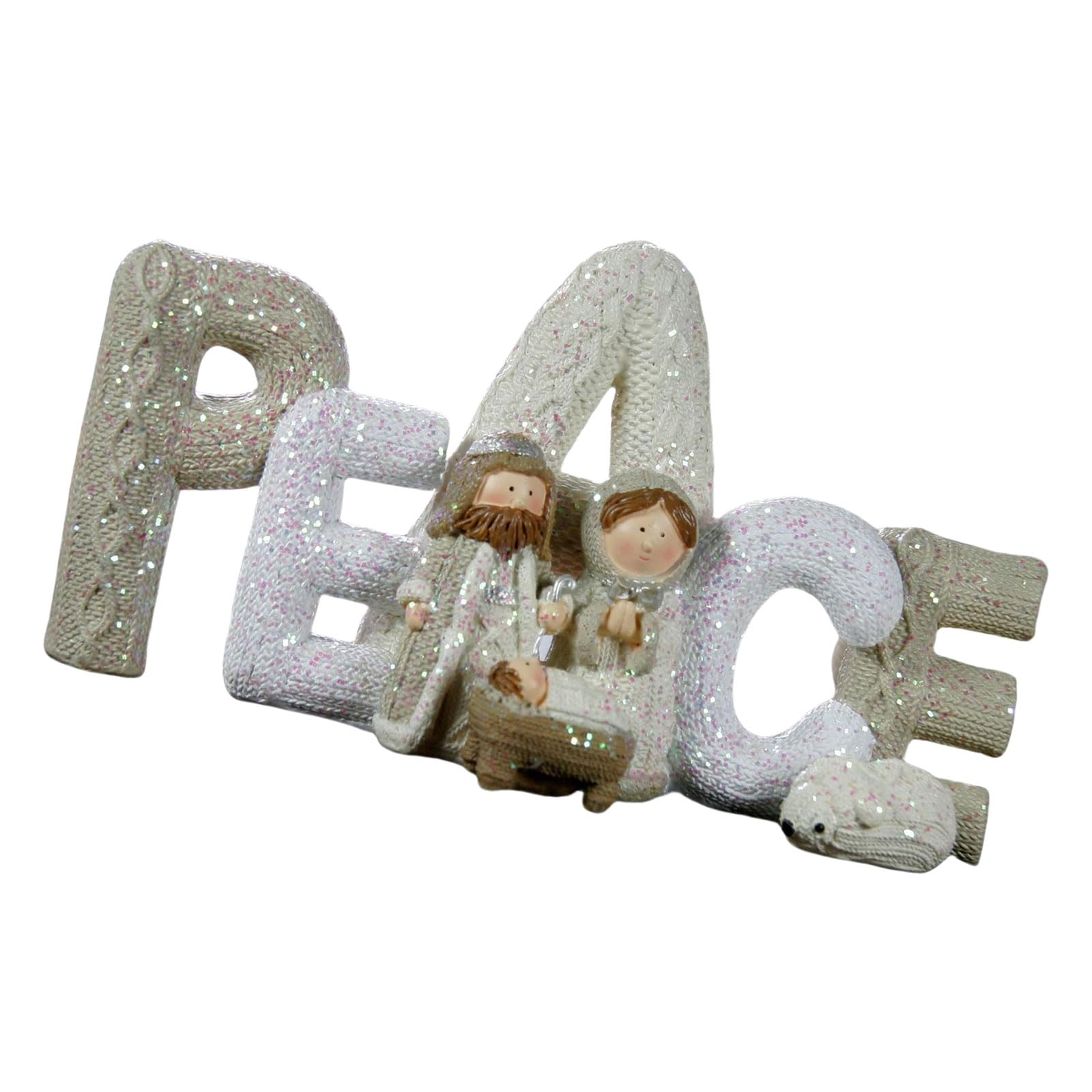 Limtula Resin Nativity Display with Holy Family and Love Statue for Winter Home Decoration Religious Inspiration Holy Statue Resin Nativity Set