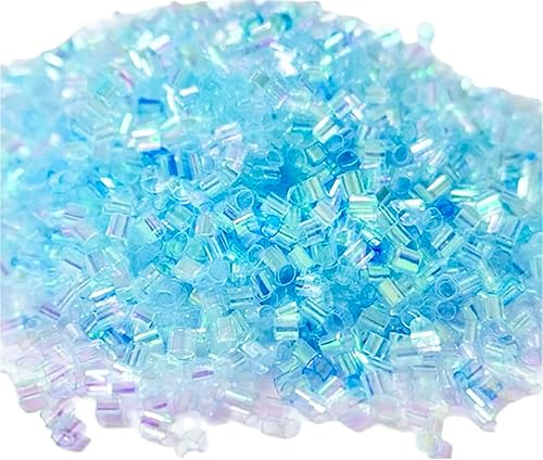 Miniatura 6 de Cuentas de bingsu transparentes iridiscentes de 1.76 oz de slime crujiente, cuentas de tubo de paja suaves y ligeras para ASMR, manualidades, dijes