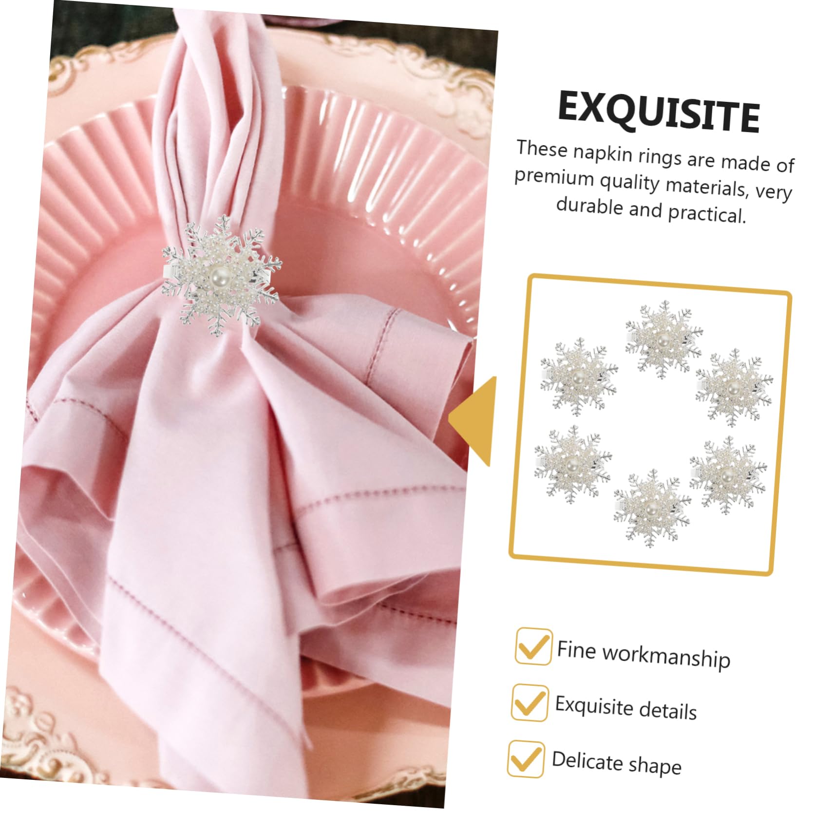 COLLBATH 3 Set Portatovaglioli Natalizi Portatovaglioli Autunnali Titolari Decorazioni Titolare Caramella Contento Gnomi Vimini Striscia Il Quarto Generosità Silver Lega 6 Pezzi * 3