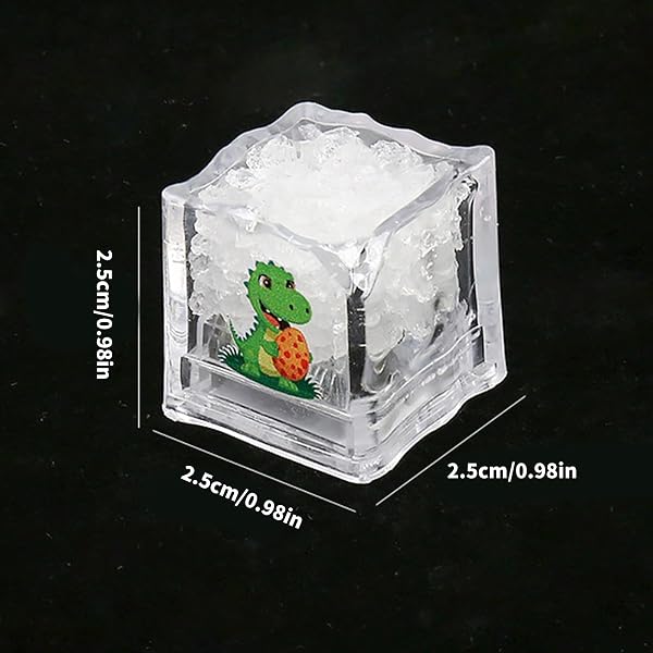 12PCS LED Glowing Ice Cubes Block for Bath Fun Cartoon Theme Light Up Toy Cube Family Holiday Activity Bath Tub Light Up Ice Cubes - 4