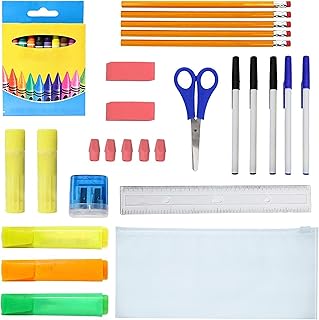 Moda West 15 Inch Bulk Backpacks with 36 Piece School Supply Kits - Case of Backpacks in 3 Assorted Prints 24 Value Bundle Pack (Assorted 1)