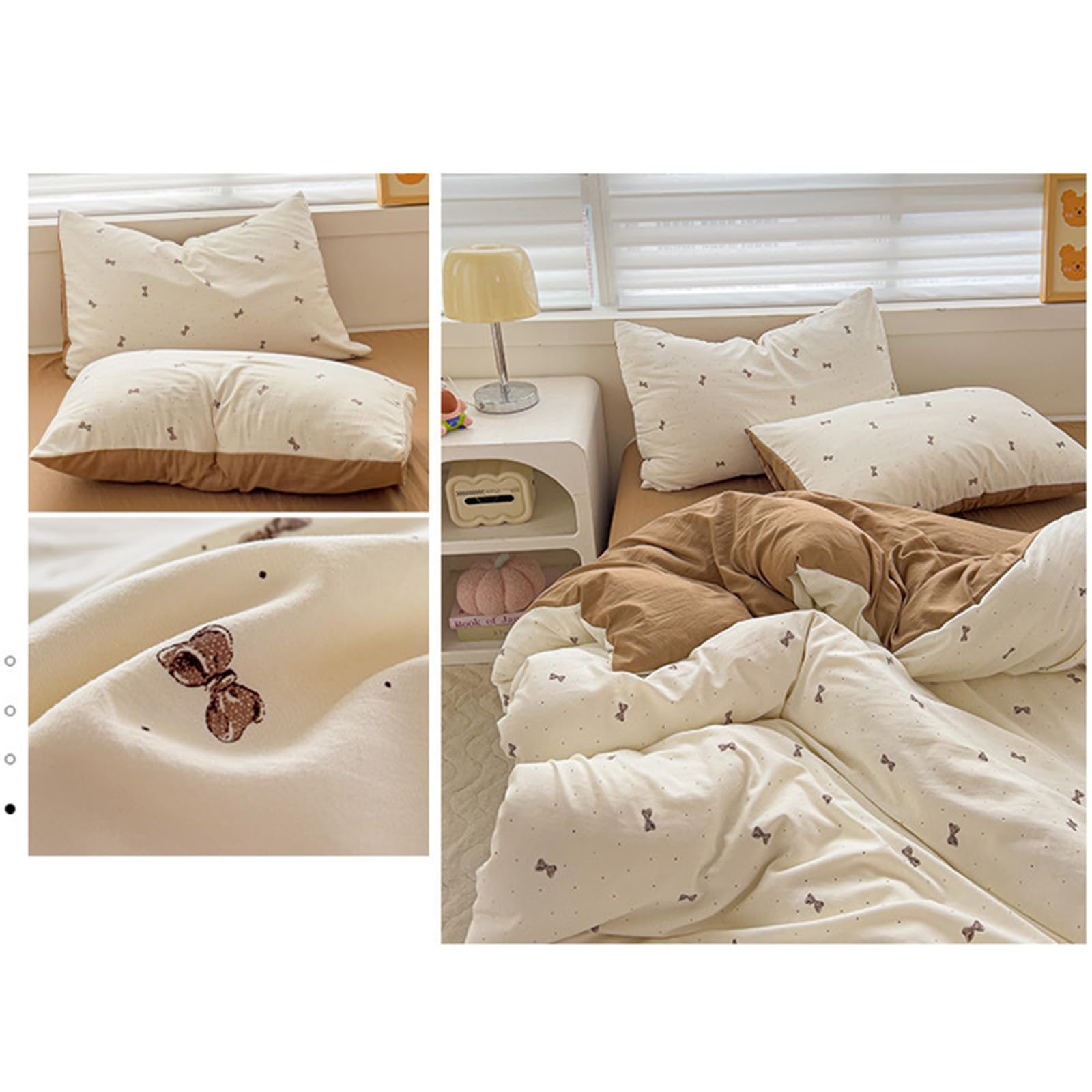 Safe Gentle Cotton Bettwäsche Kollektion, 4-teiliges Set mit Cartoon Motiven für Kleinkinderzimmer Stile Babysicheres Baumwoll Bettwäsche Set