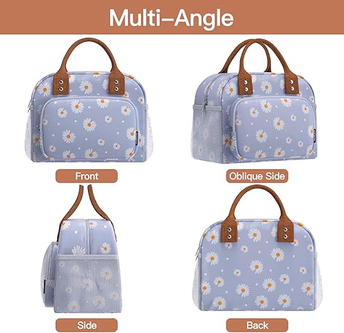 Miniatura 7 de Lonchera térmica para mujeres, hombres, trabajo y adultos, linda bolsa de almuerzo reutilizable de gran capacidad para picnic, viajes, oficina o