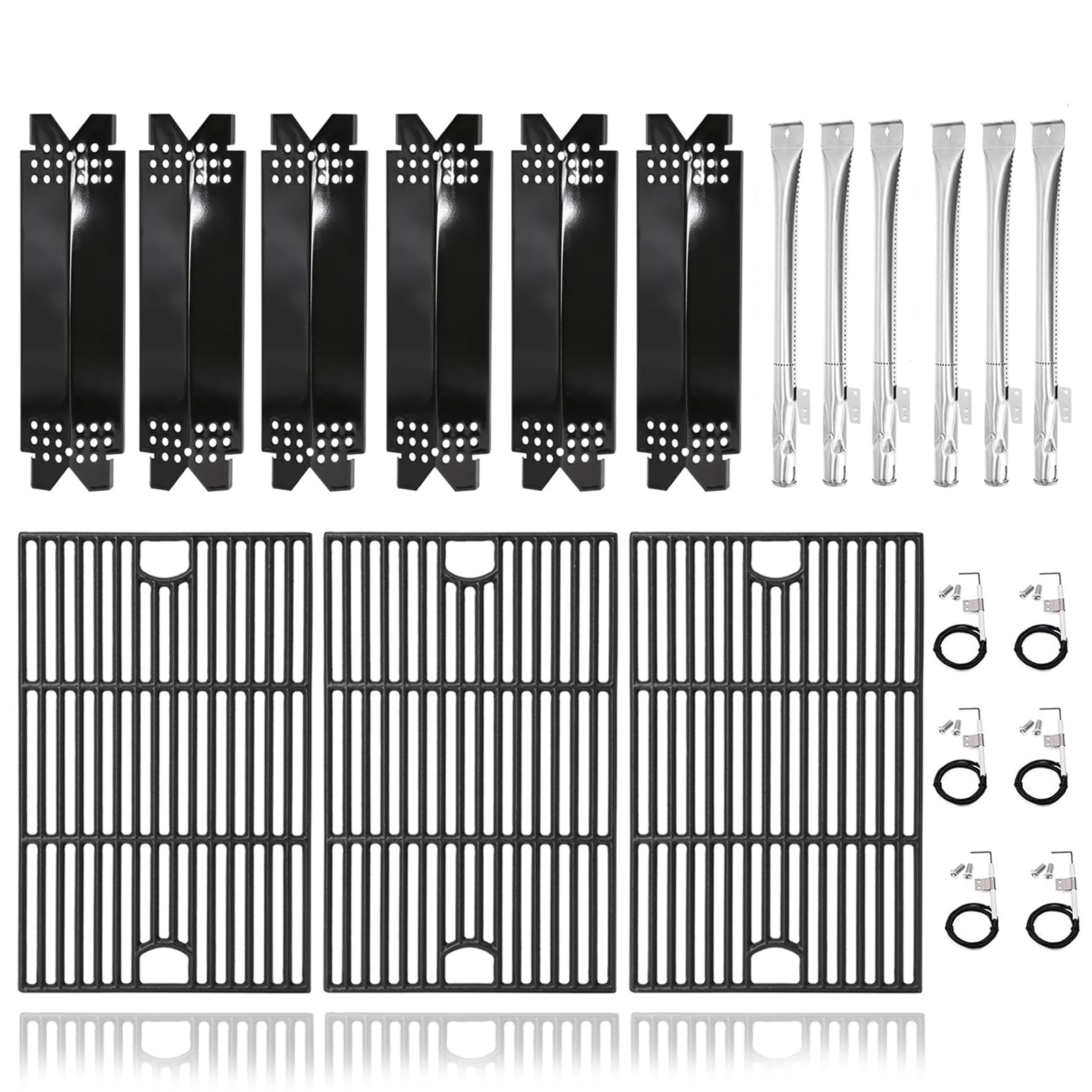 Criditpid Replacement Parts for Nexgrill 6 Burner 720-0898, 720-0898A. Grill Heat Plates, Burner Tubes, Igniters and Grill Grates for Nexgrill Replacement Parts 6 Burner, 720-0898 Nexgrill Parts.