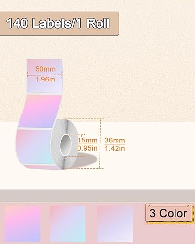 Miniatura 2 de Joatuxul Etiquetas adhesivas térmicas circulares de 2 pulgadas autoadhesivas de 2 x 2 pulgadas etiquetas térmicas directas redondas etiquetas de