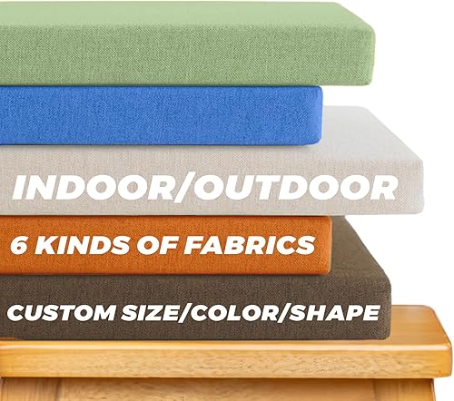 Miniatura 1 de Cojín de banco personalizado, cojines de banco de tamaño personalizado, cojines de banco personalizados para ventana de bahía, cojines de banco