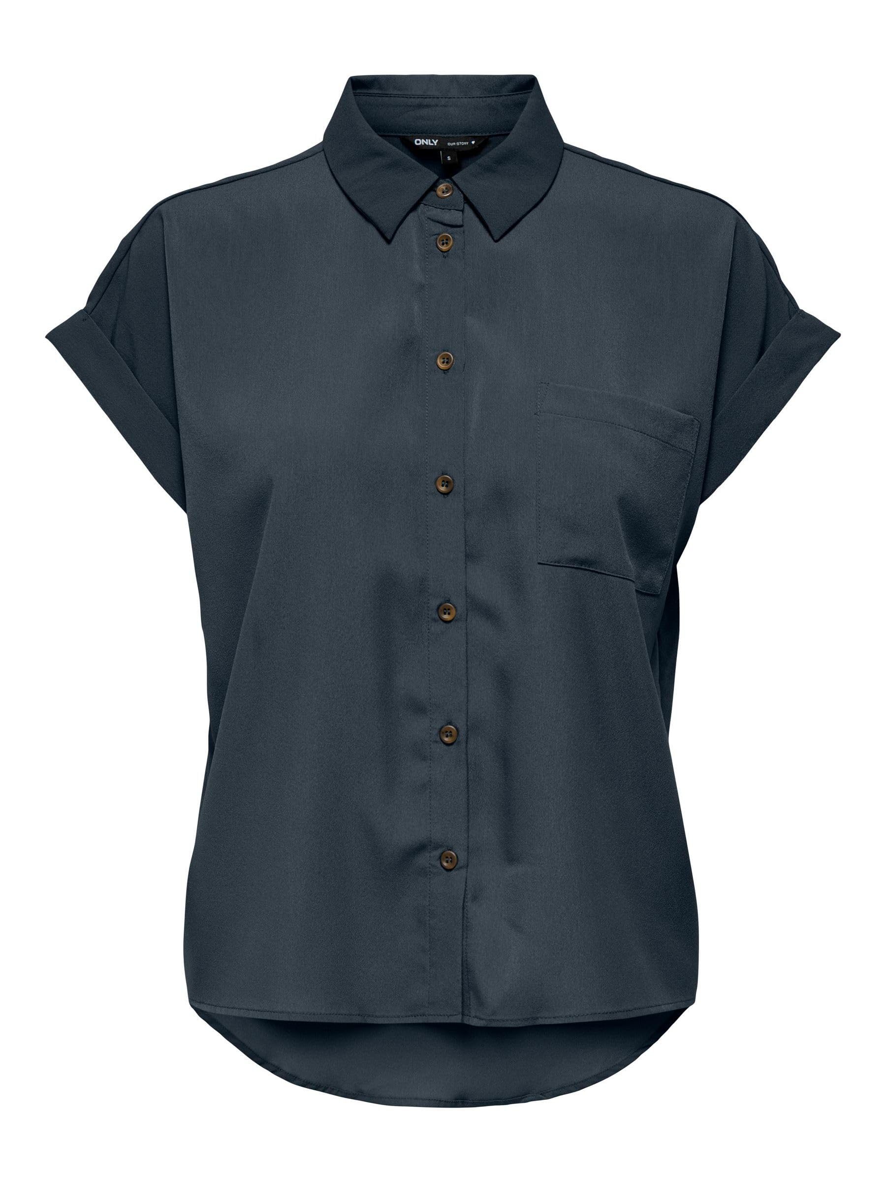 ONLY Onlhannover Life S/S Shirt WVN, India Ink, S