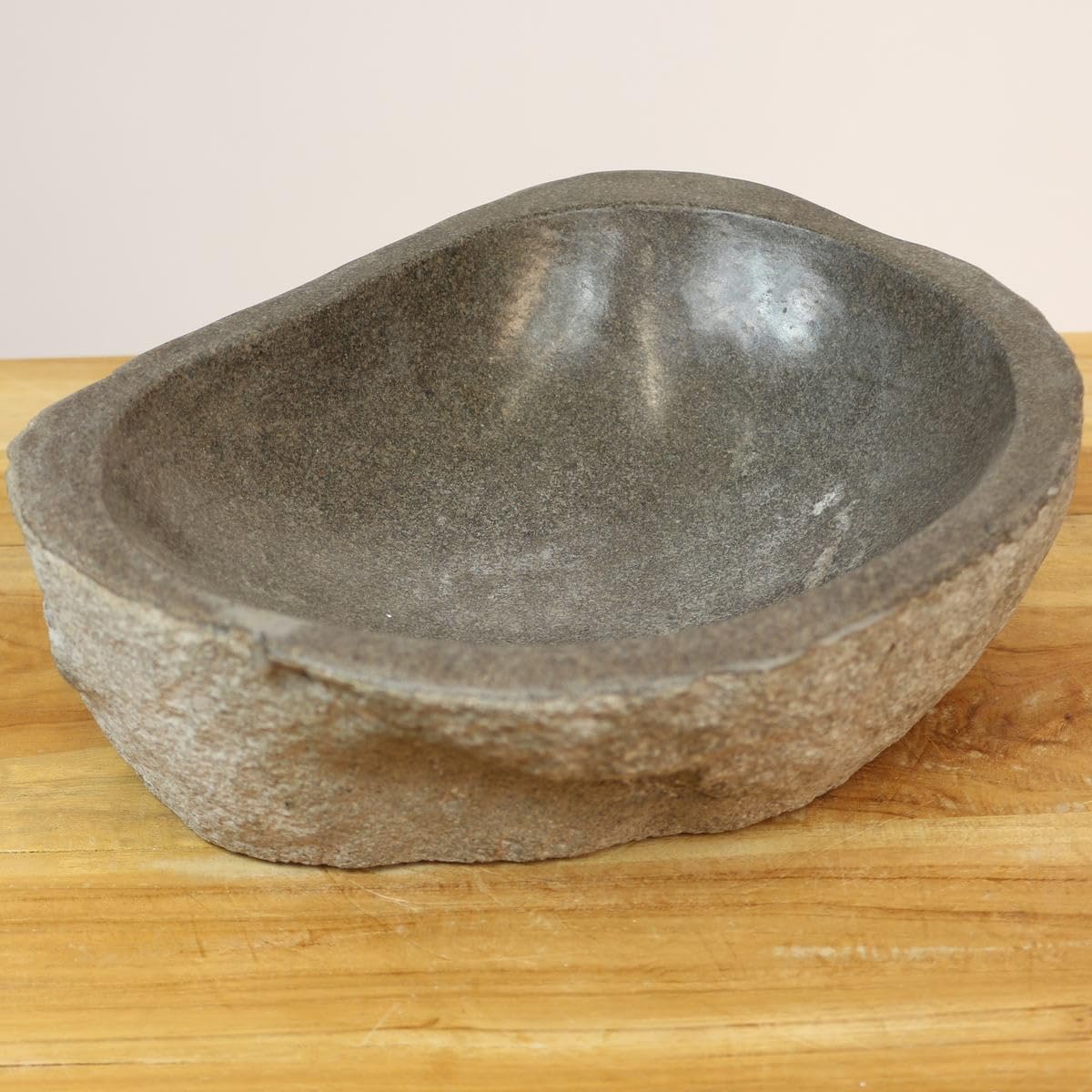 Vogeltränke Garten frostfest + UV-best. Naturstein Modell Vogelbad Wasserschale Wassertränke f. Vögel u. Insekten Stein Vogel-Schale Trinkstein Flussstein frostsicher Gartentränke 20-30cm