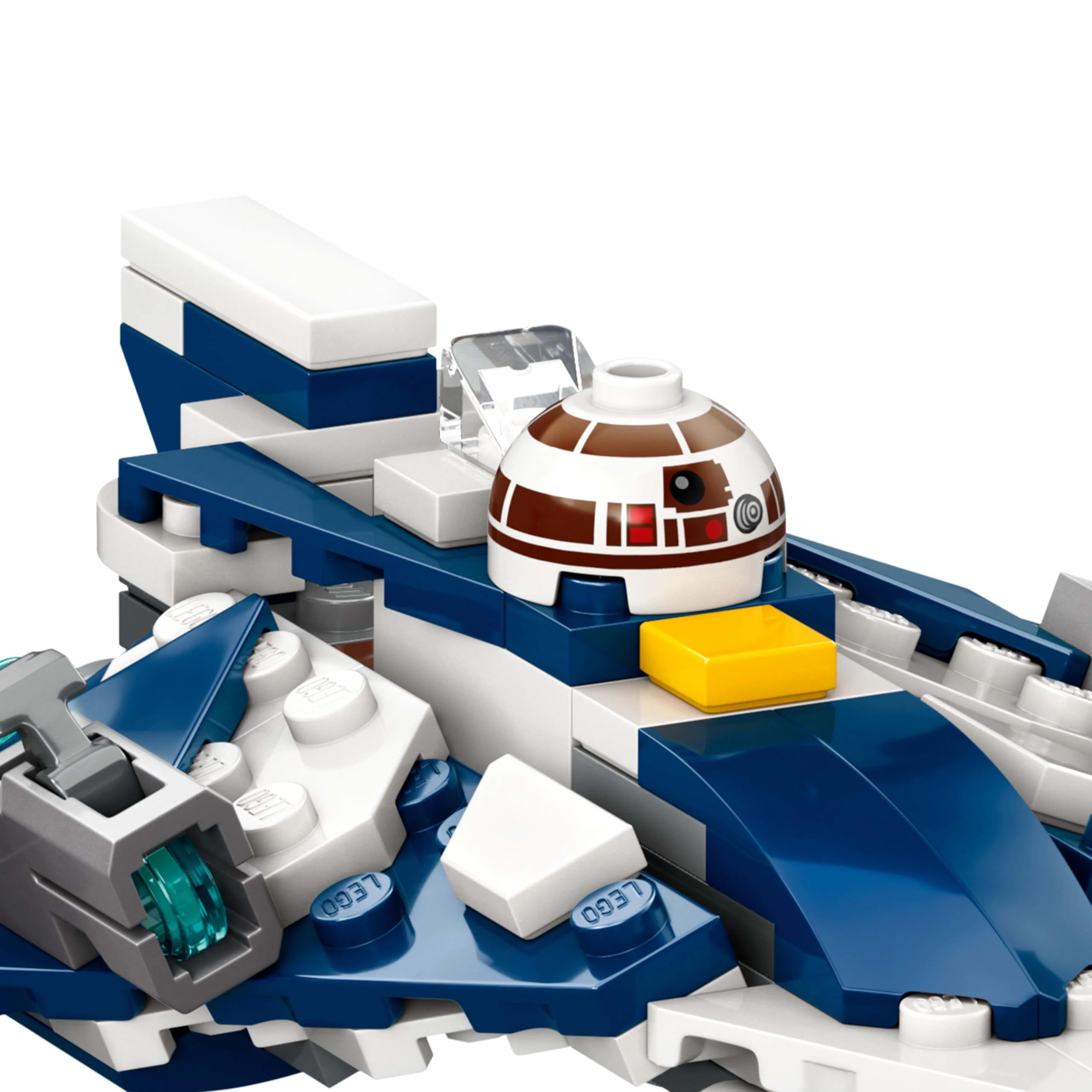 LEGO Star Wars Mikromyśliwiec Jedi Plo Koona z serialu Gwiezdne Wojny: Wojny klonów, zabawka dla dziecka do zbudowania z niebieskim mieczem świetlnym, prezent dla 6-latka, chłopca i dziewczynki 75400